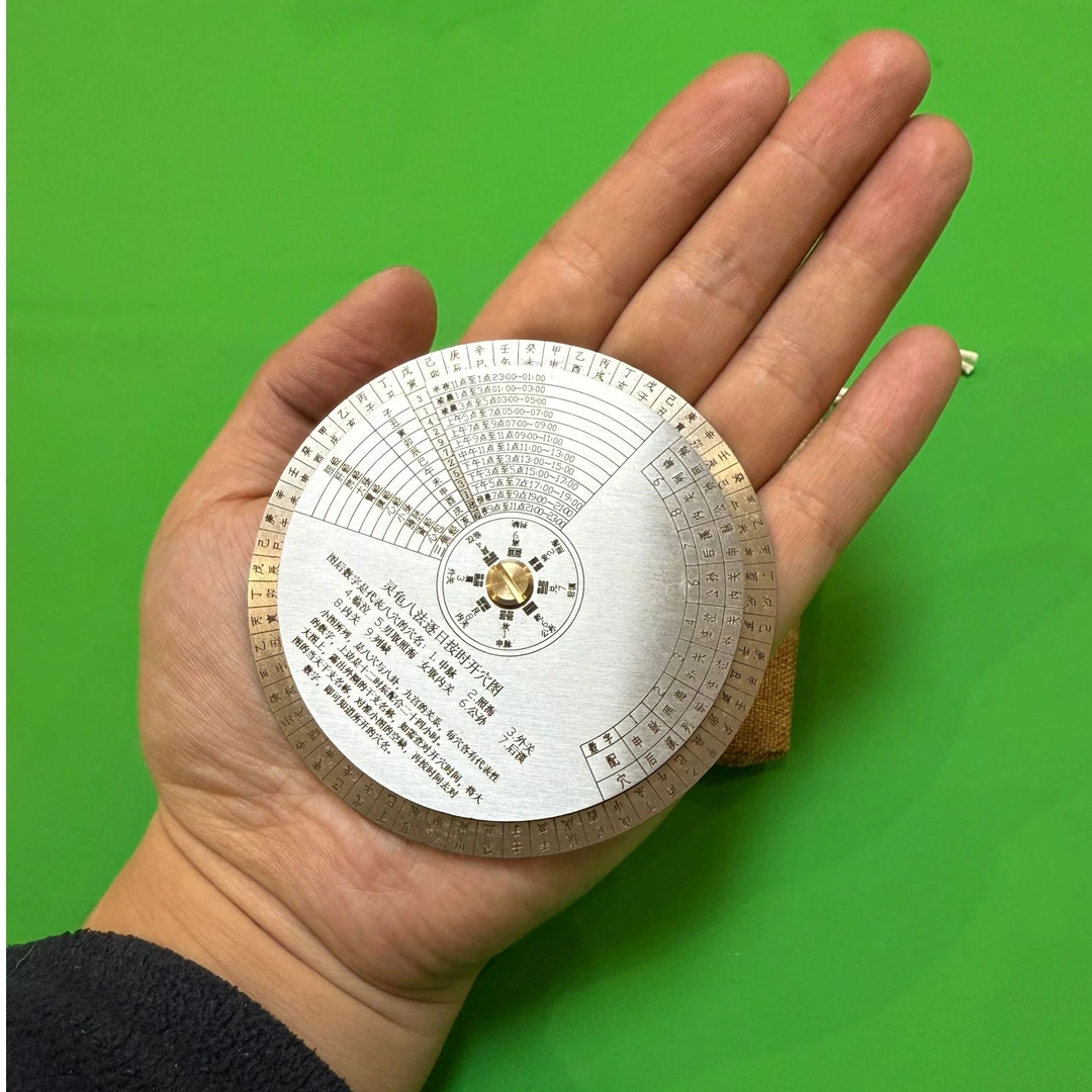 灵龟八法五输穴圆盘不锈钢材质刻字工艺