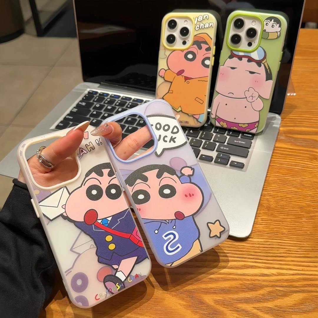 可爱小新适用iPhone16手机壳苹果15promax硬壳14/13/12/11