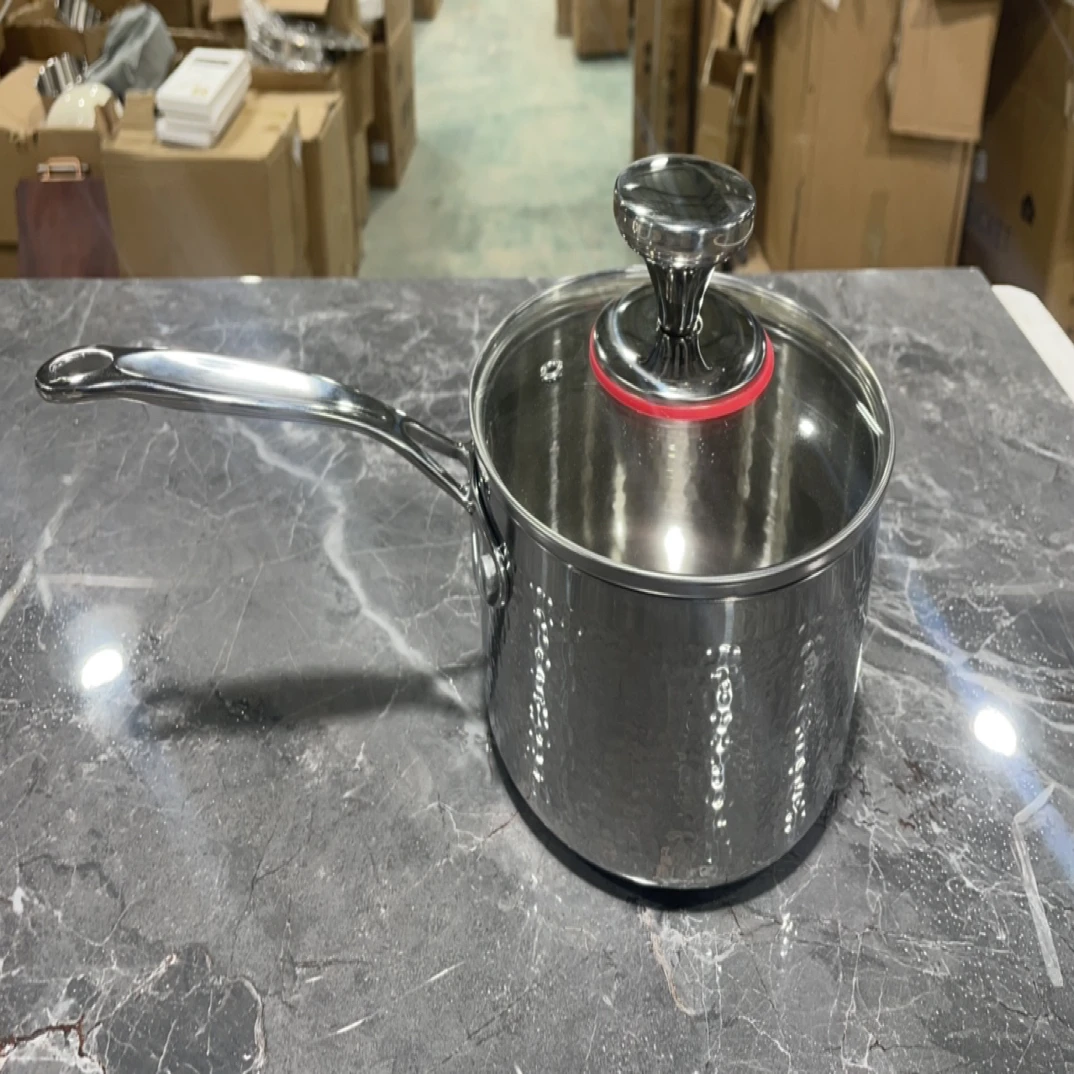 外贸尾货五层钢加加厚高颜值奶锅