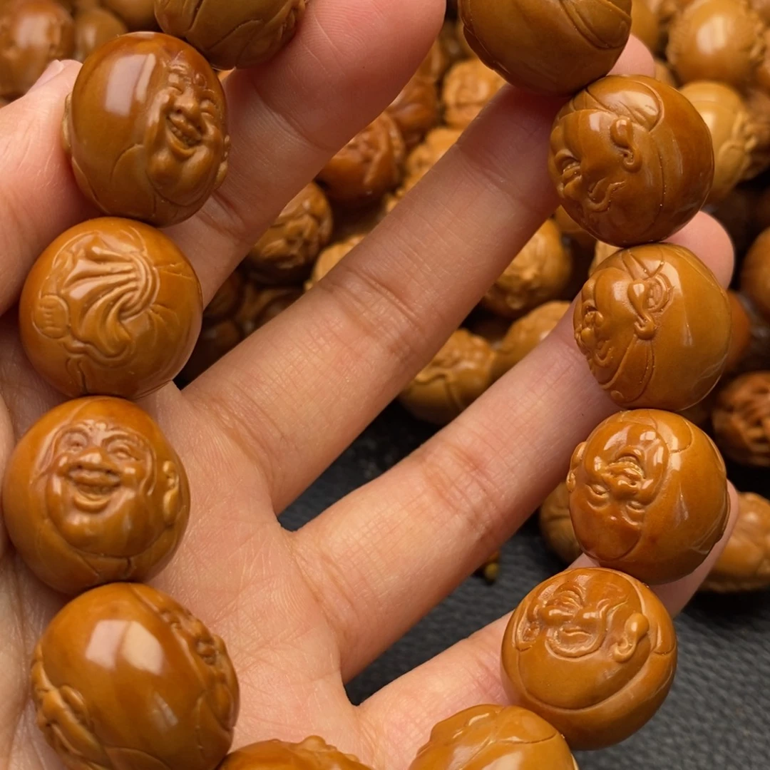 悟***手串橄榄核双面财迷