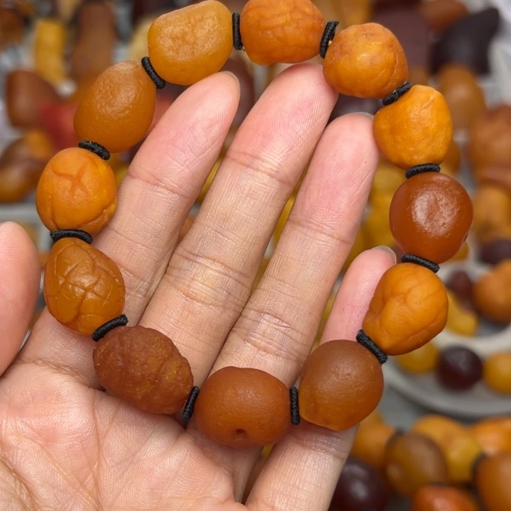 琥珀颈饰未镶嵌天然蜜蜡