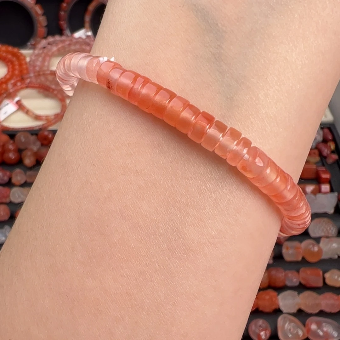 南红玛瑙未镶嵌颈饰冰粉直切药片卡5+