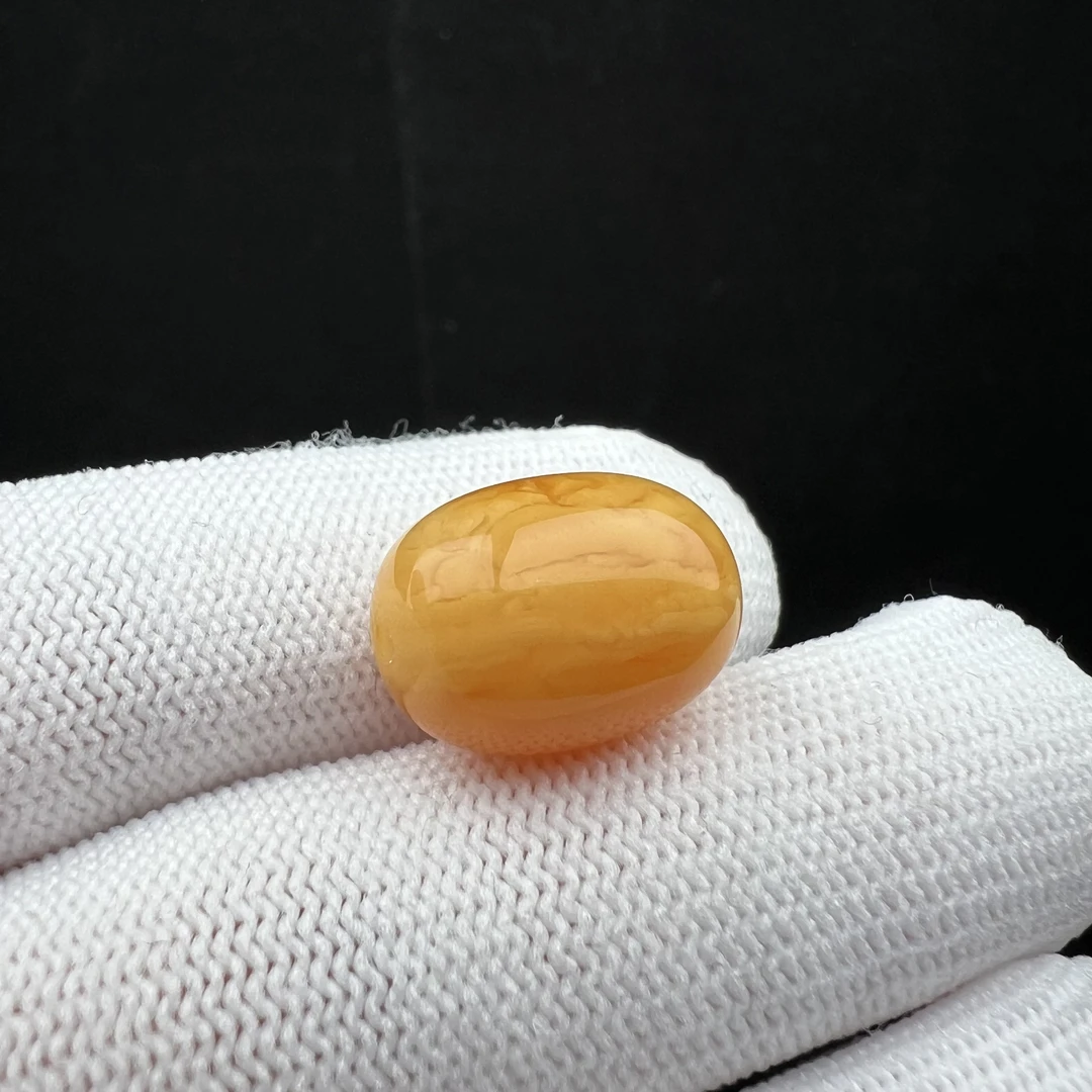 K7767天然原矿蜜蜡-微瑕 枣珠 12.2*16.8mm支持复检 假一罚十