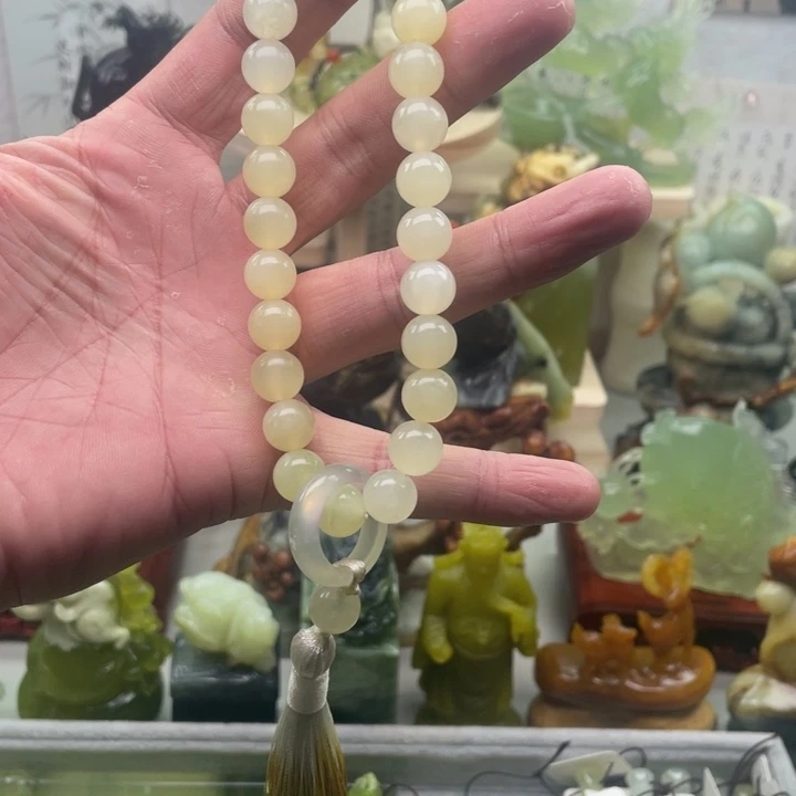 蛇纹石玉未镶嵌四大名玉手串