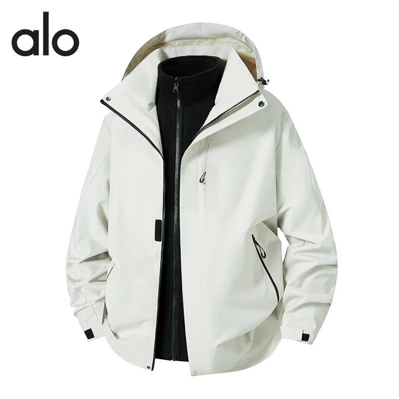 【官方奥特莱斯】aIo户外冲锋夹克男三合一可拆卸防水登山情侣外套