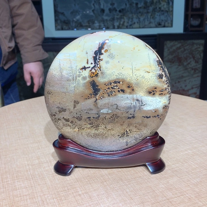 ，广西国画石摆件，收藏观赏