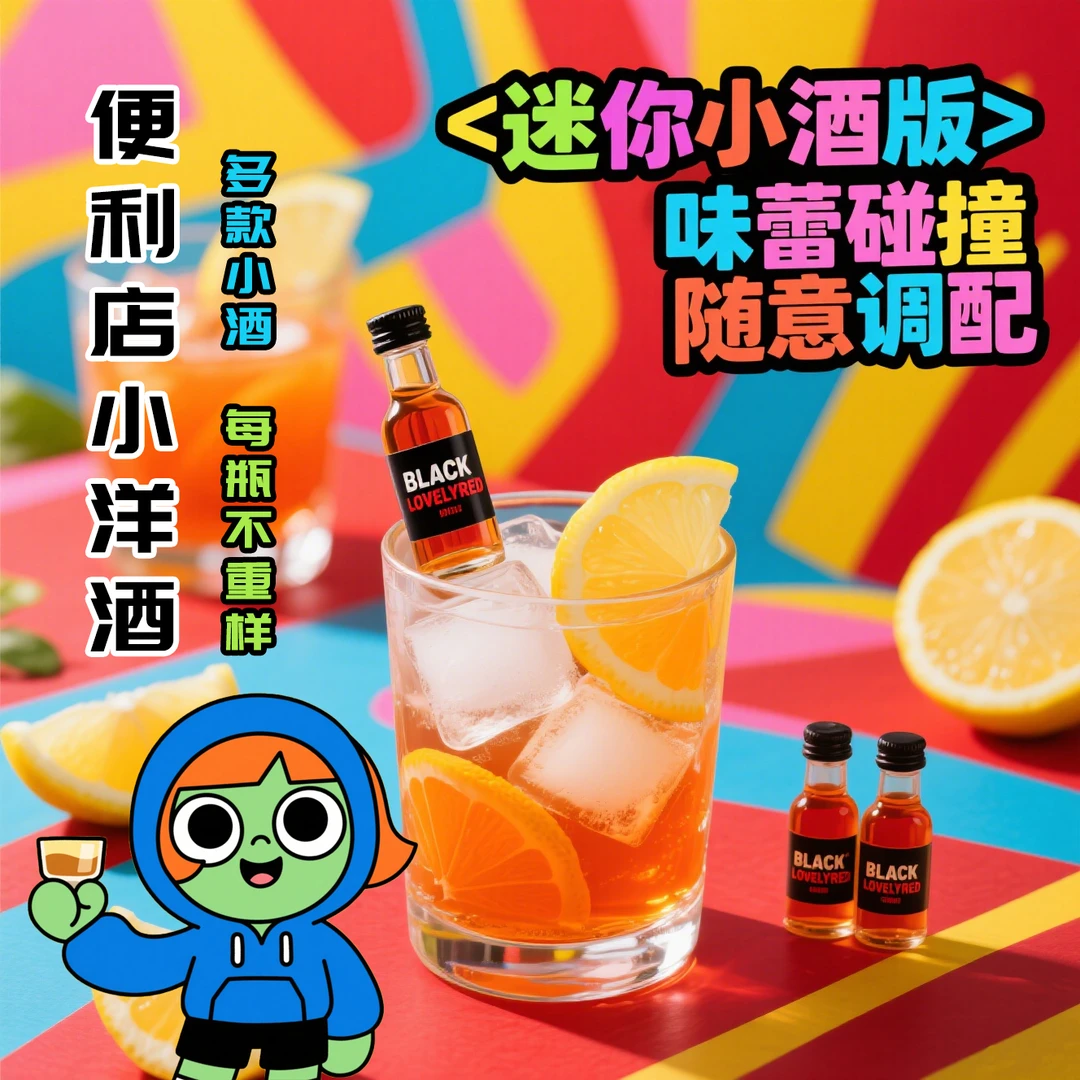 微醺团(拍1拆3)正品便利店调酒伏特加威士忌洋酒小酒50ml夜店风