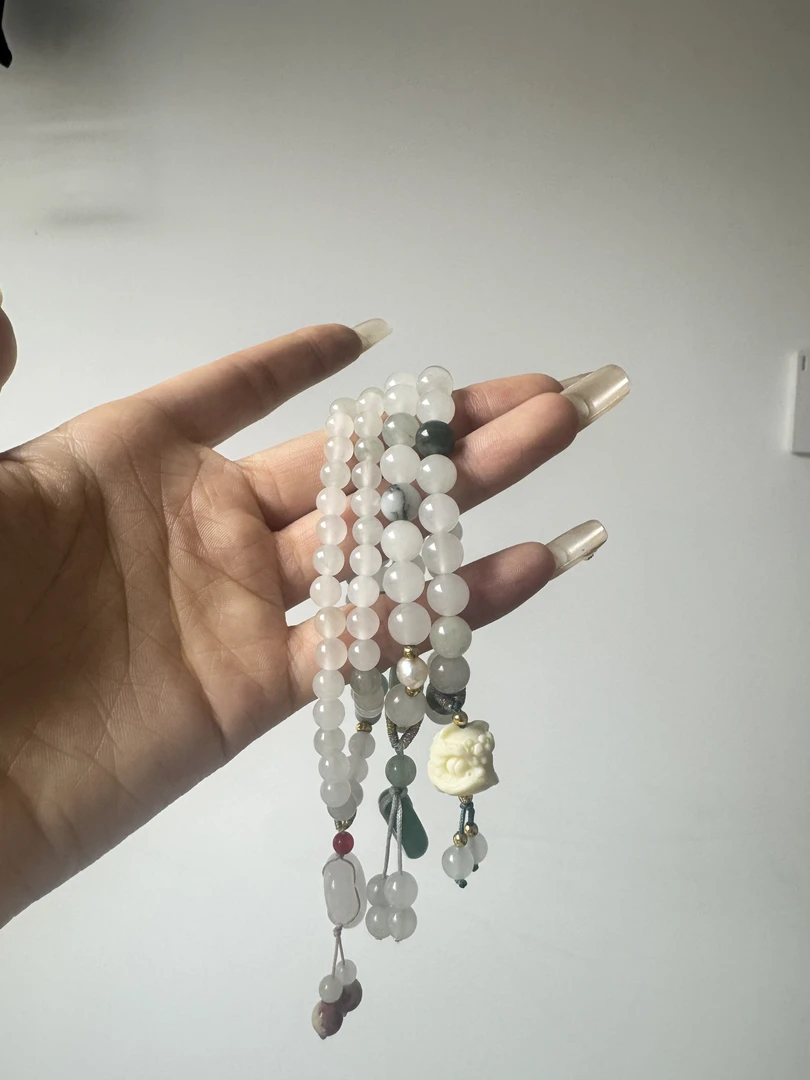 文玩天山翠手串百搭