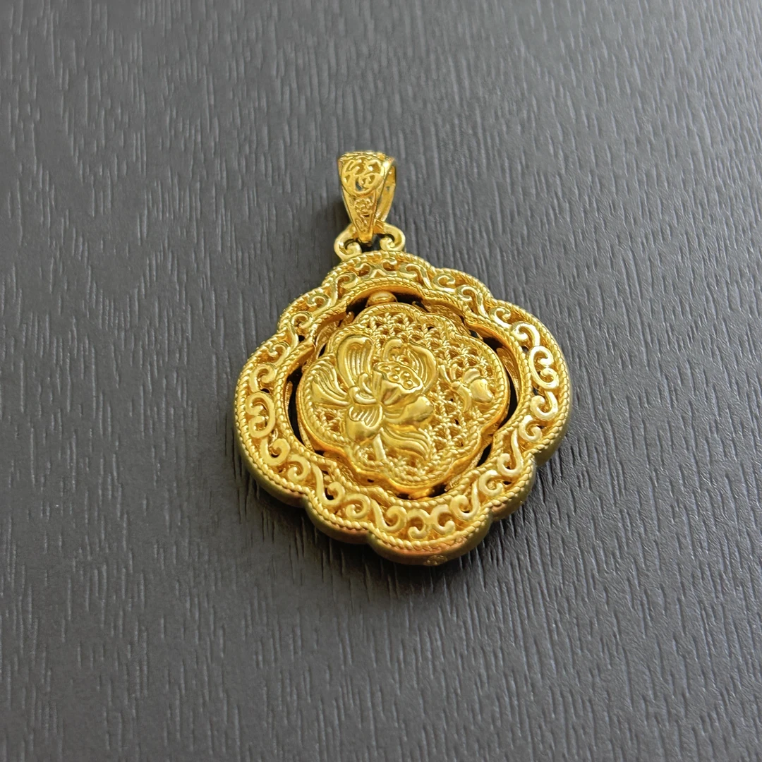 吊坠足银  【店长专享】足银转动四叶草吊坠（单吊坠/不配链）YDZ771