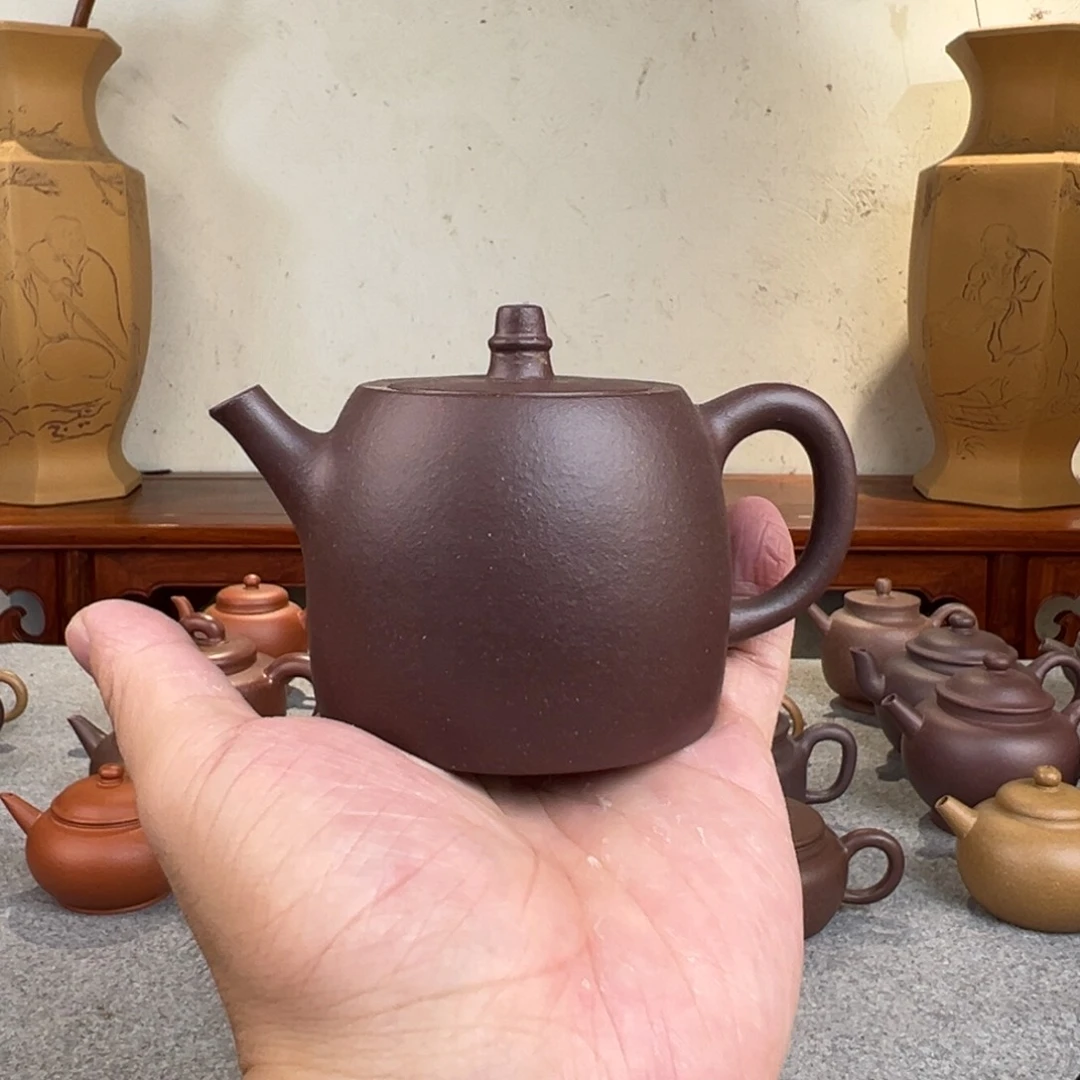 茶壶紫砂汉掇 紫泥 半手工