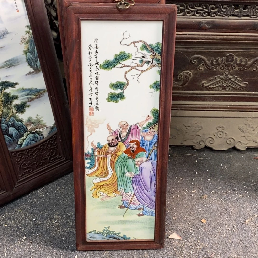 瓷55*21 景德镇瓷板画柴窑烧制