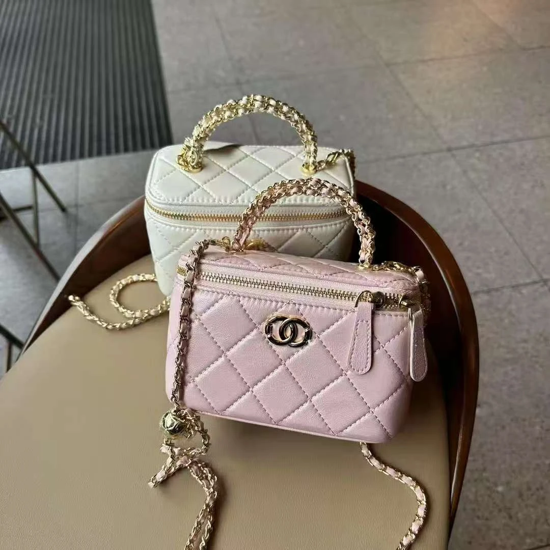 2025新款小香风化妆盒子包包单肩斜挎高奢女包807