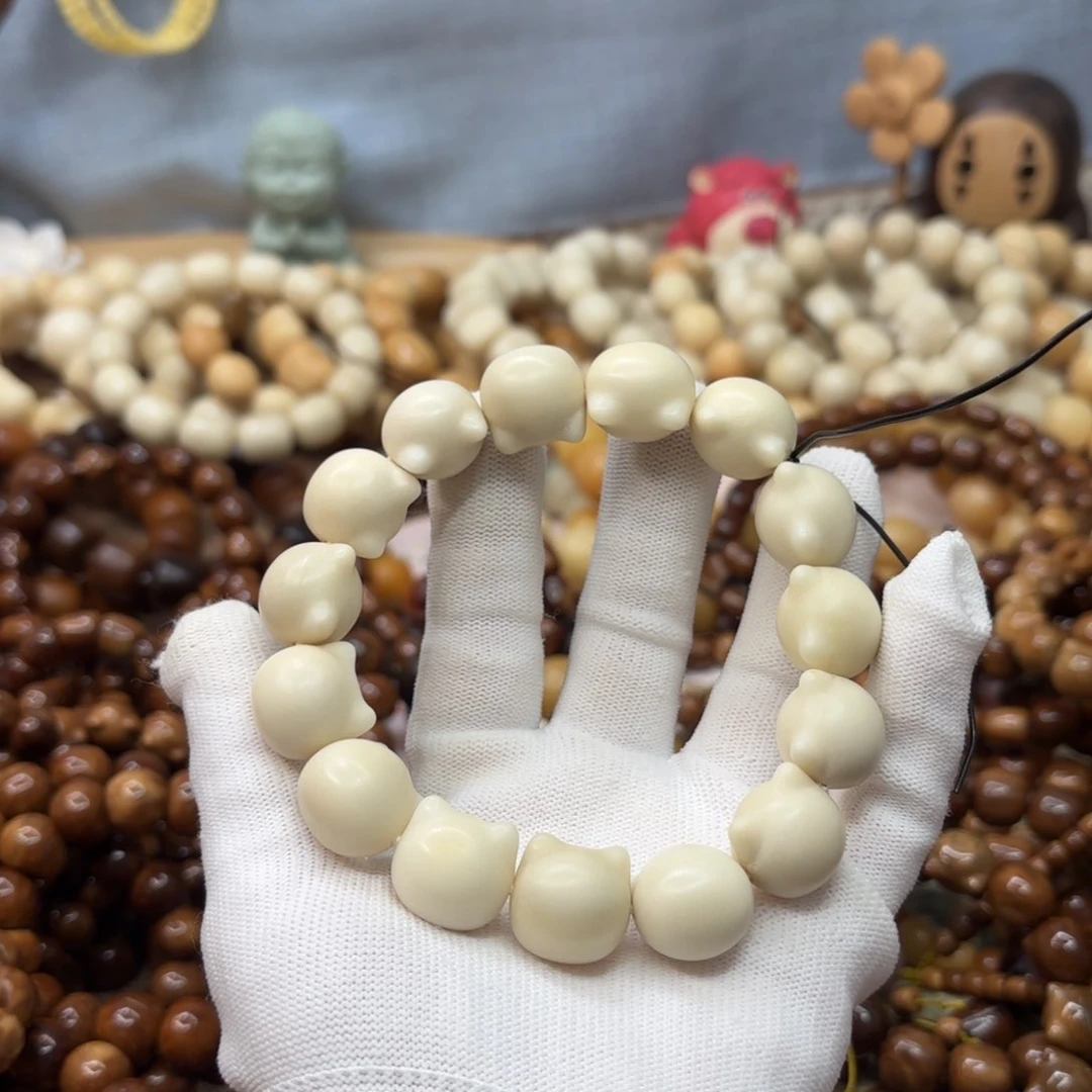 菩提根/象牙果吊坠17干磨微瑕牙果猫头195