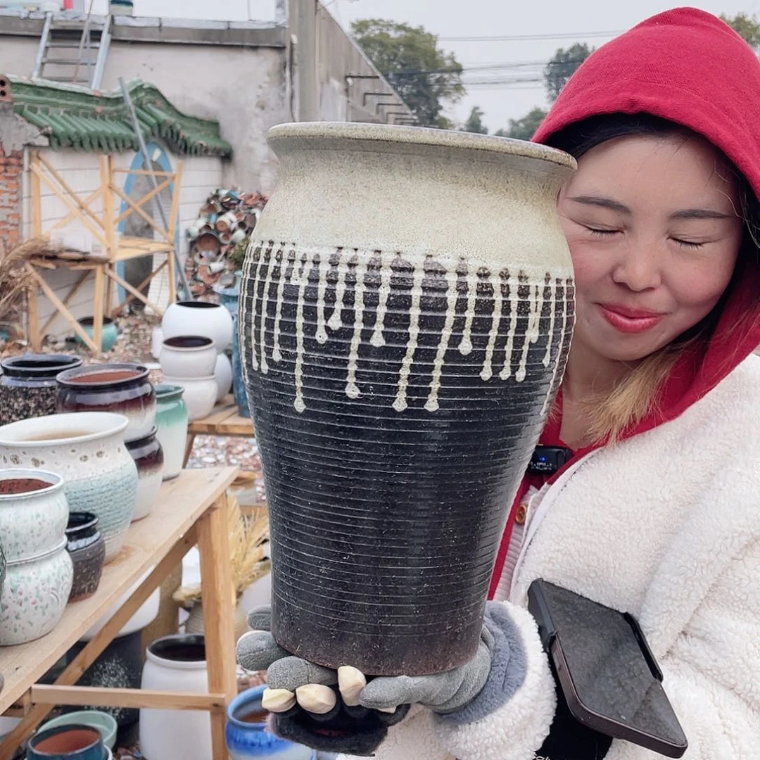 红陶王嫂花盆0212-A19