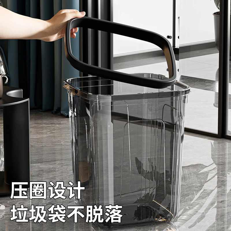 垃圾桶家用大容量ins风简约客厅厕所厨房卫生间学生宿舍压圈纸篓