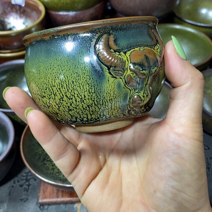 茶盏建阳建盏牛头茶杯
