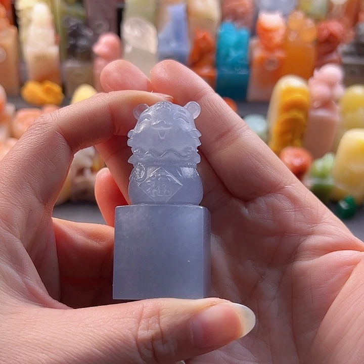 云南石印石手工定制2.6厘米，老虎，包刻字