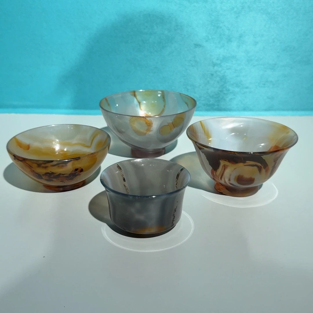 玛瑙/玉髓玛瑙茶杯未镶嵌明*