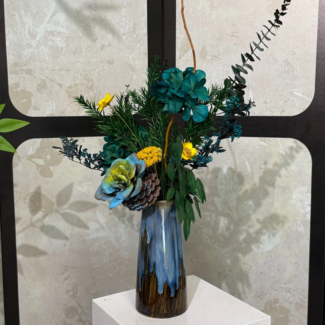 卉羡【凝香】高级感家居花永生茶几前台花斗柜岛台客厅摆件插瓶艺术