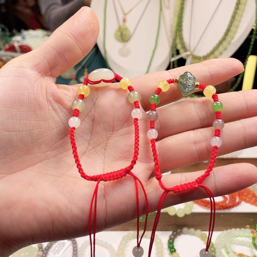 和田玉手链未镶嵌多样性发一