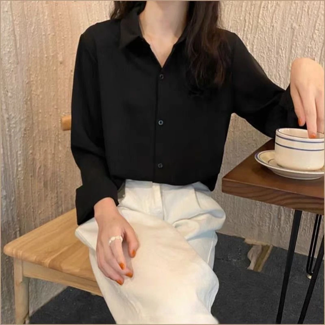 【锦衣服饰】68612 气质显瘦V领衬衫