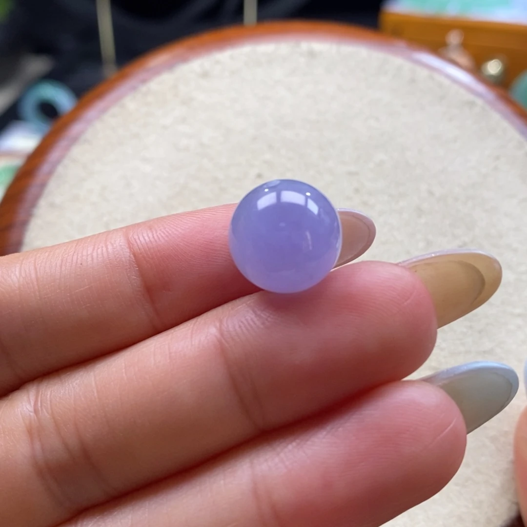 翡翠颈饰未镶嵌翡翠妖紫色珠卡13.2m