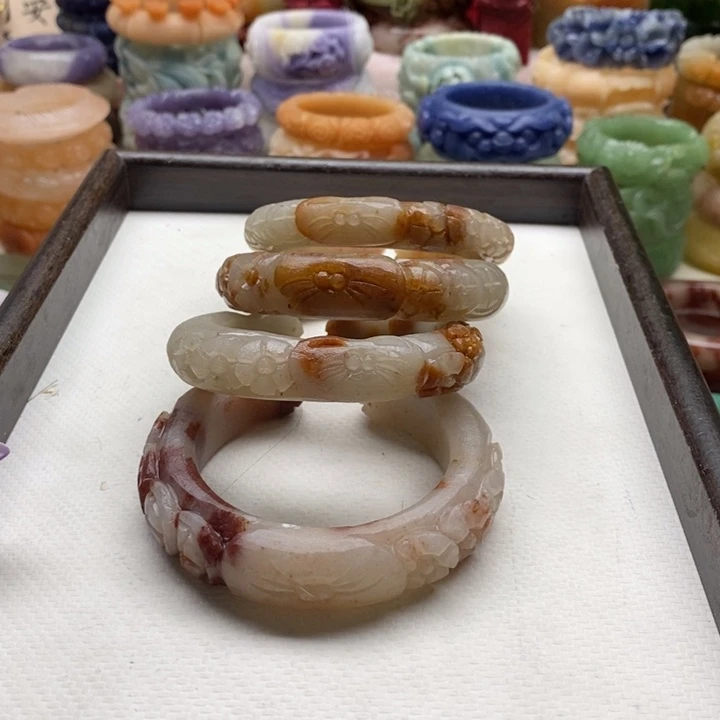 夢***影石英岩玉未镶嵌手镯