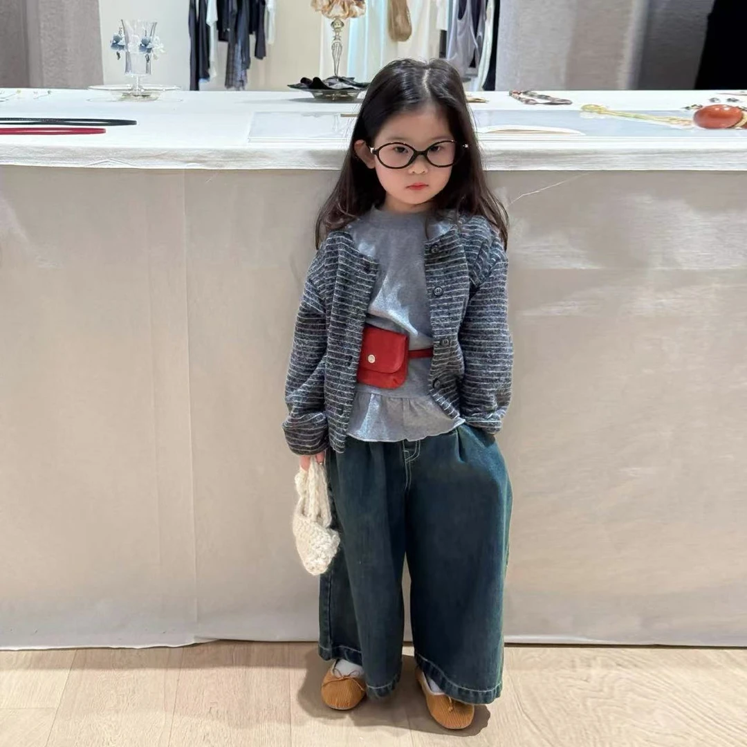 妈咪森林童装2025年秋季新款条纹开衫 253-MMSL-253003