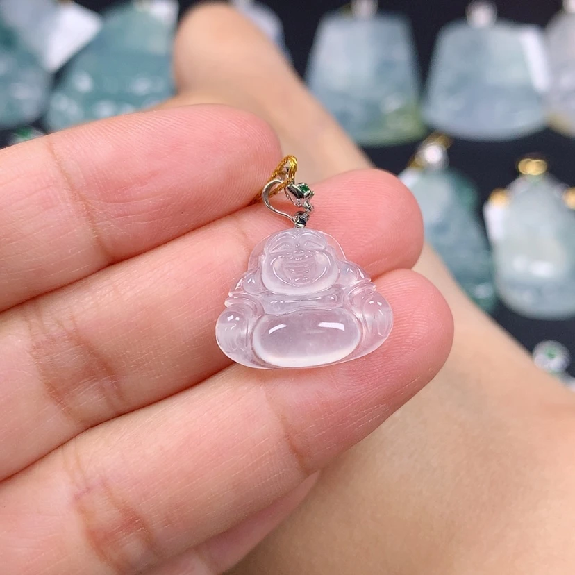 【闪购商品】翡翠18K金镶嵌颈饰佛公