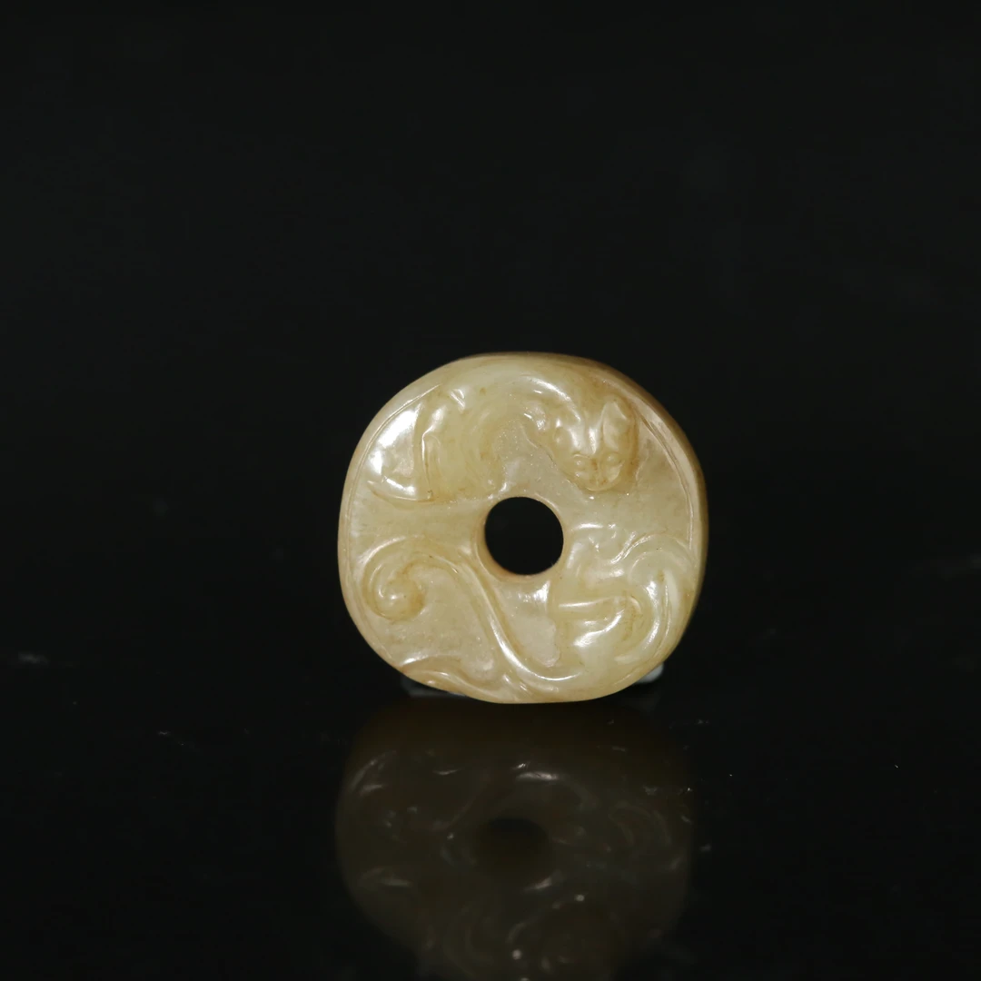 明代和田玉螭龙纹玉璧WDZC2511142013