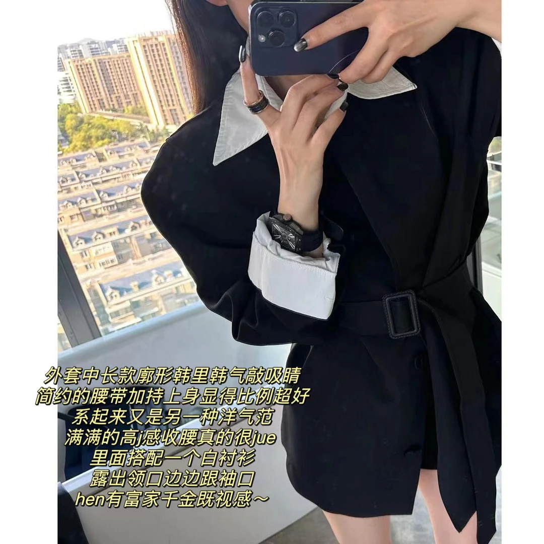 边界感  时尚洋气气质百搭简约收腰休闲外套11352