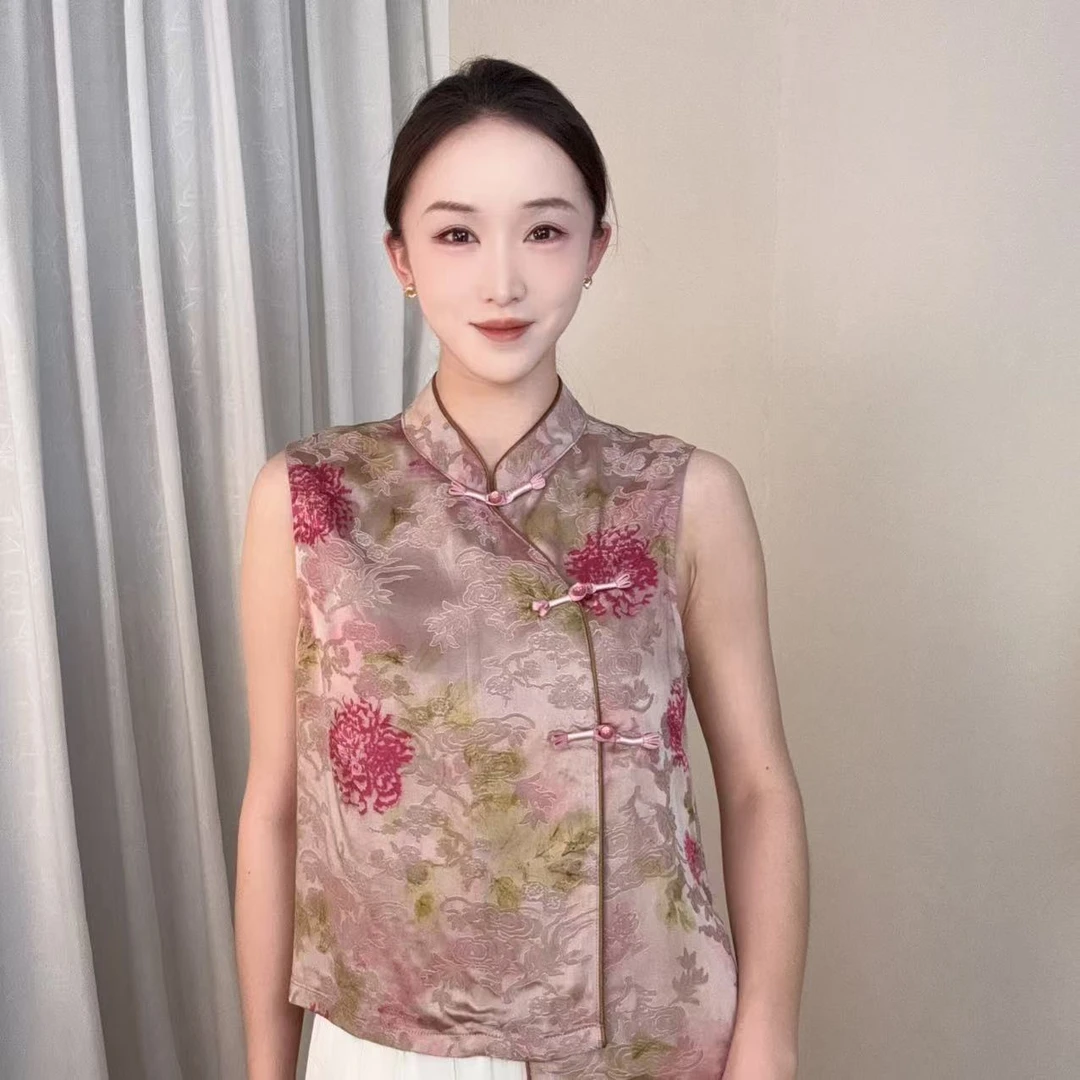 【芙蓉】2025夏季薄款重磅老料国风新中式马甲LQJ