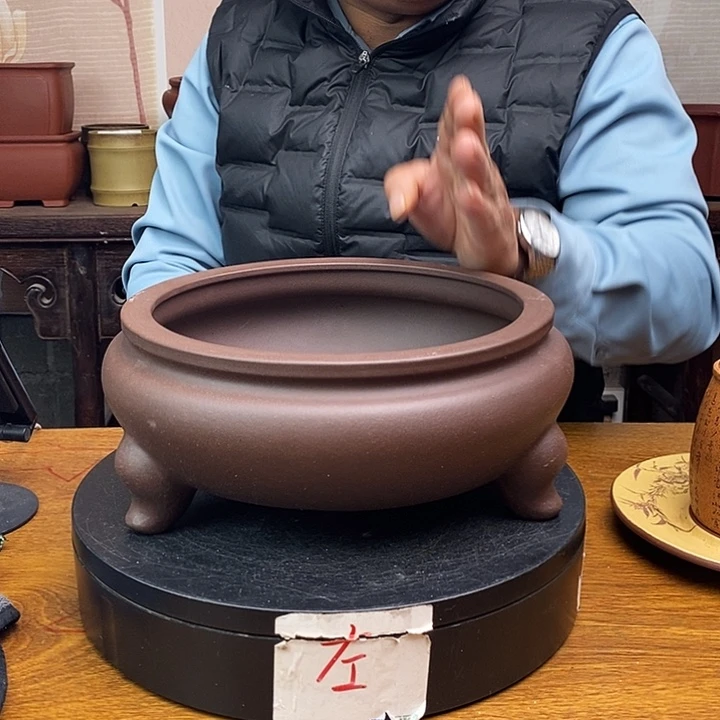 紫砂花盆货号一只SS3