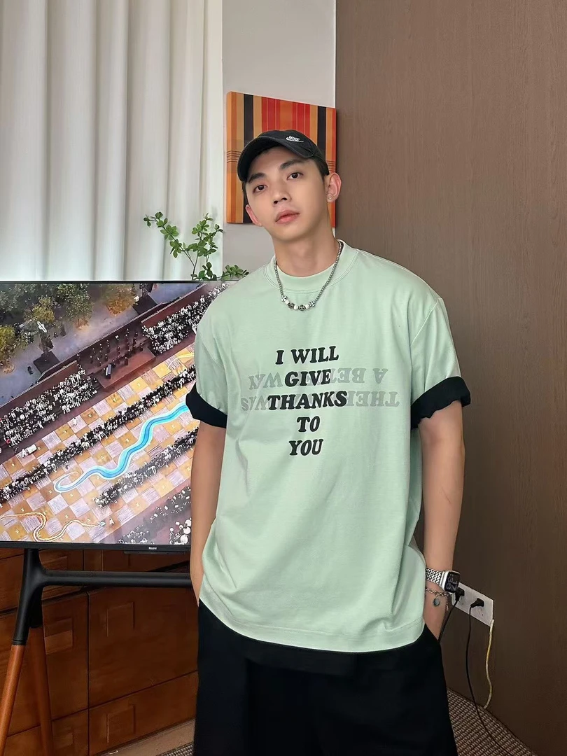 浩仔STUDIO 潮流短袖t恤夏季高级感男女同款T恤上衣 1-8620