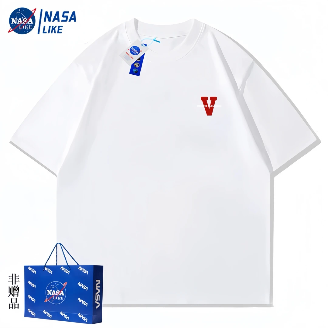 NASA官方旗舰店印花短袖夏季休闲百搭情侣男装T恤时尚运动纯棉