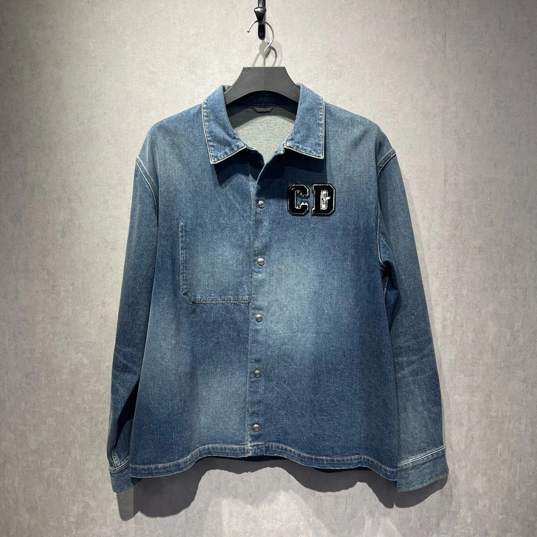 99新 DIOR/迪奥 迪奥 logo贴牌牛仔衬衫/52码/DY213448