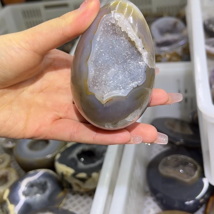 水晶未镶嵌珠宝半成品蓝晶蛋