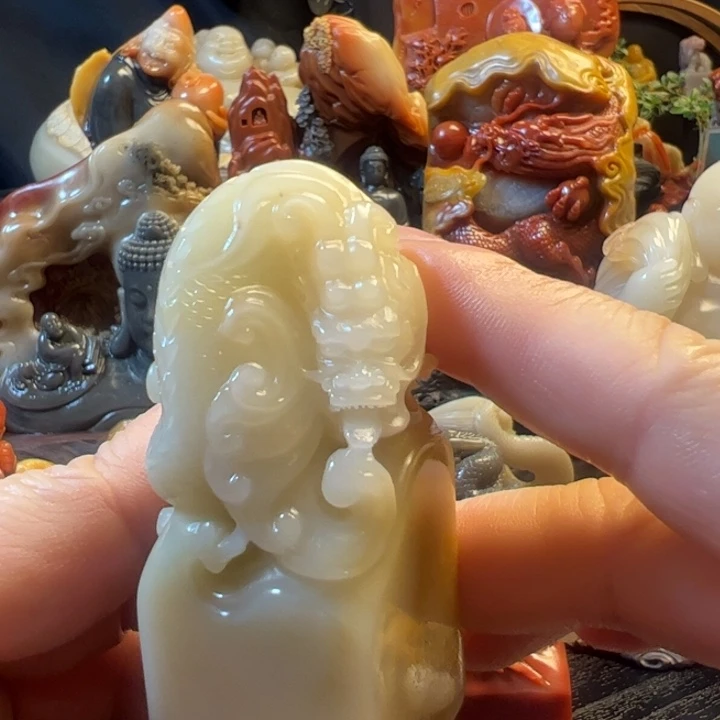 寿山石直播间福利印章《龙鱼》