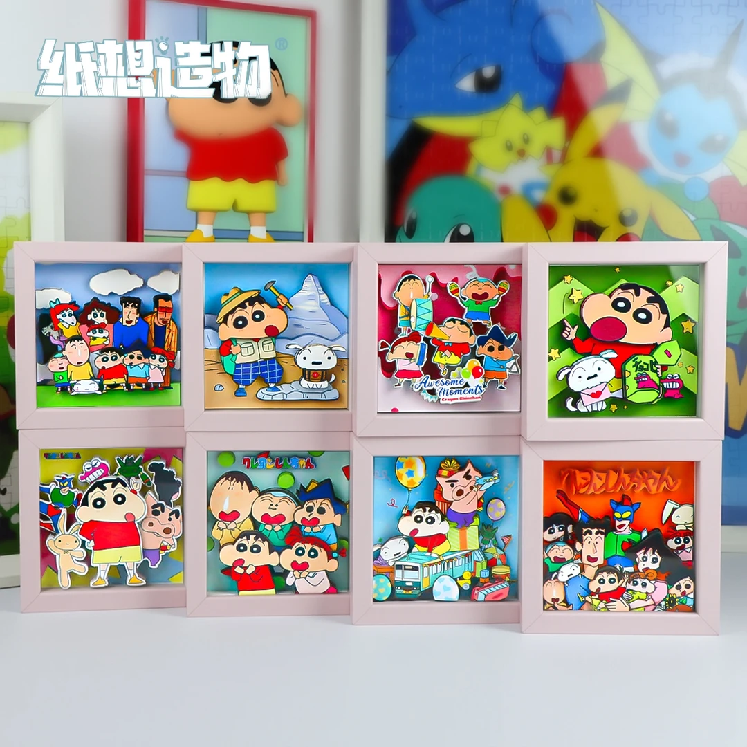 小寸【蜡笔小新】相框摆件盲盒官方授权