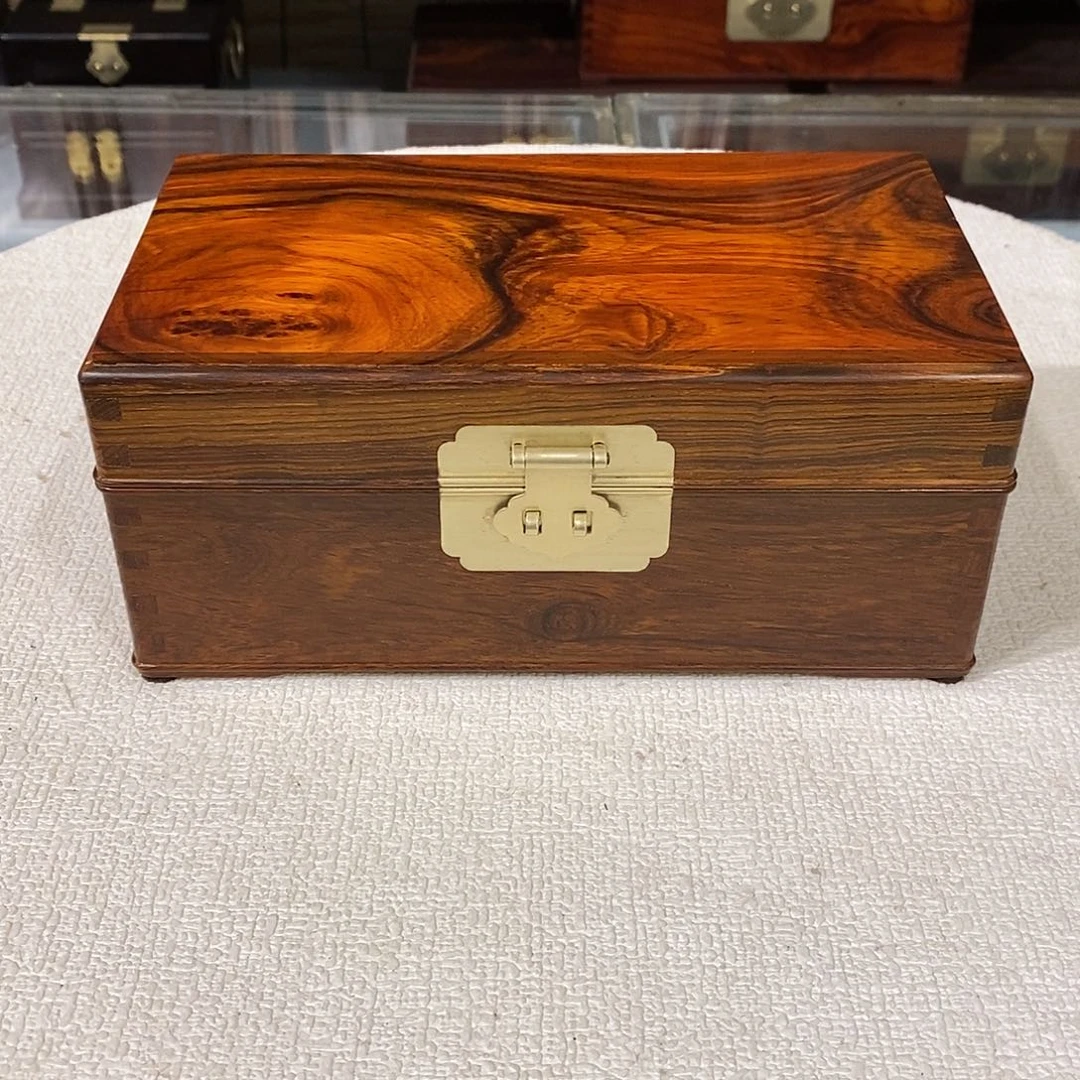 微凹黄檀（南美大红酸枝）独板首饰盒20/11/9