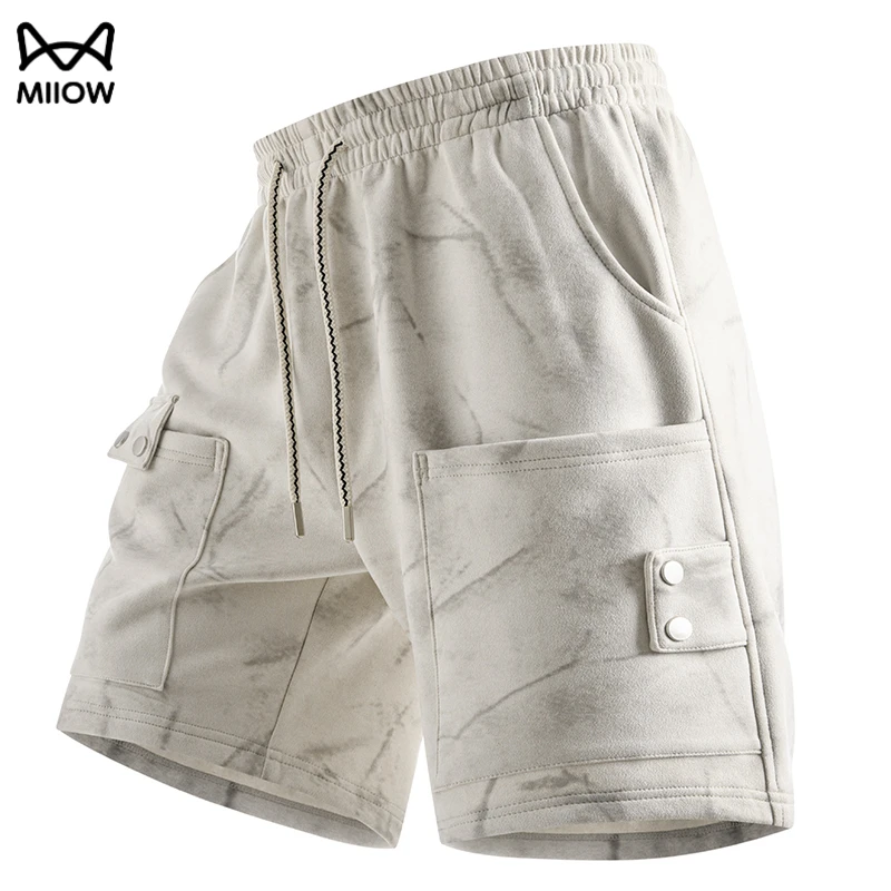猫人美式复古工装短裤男士夏季新款潮流休闲直筒裤轻薄大码五分裤