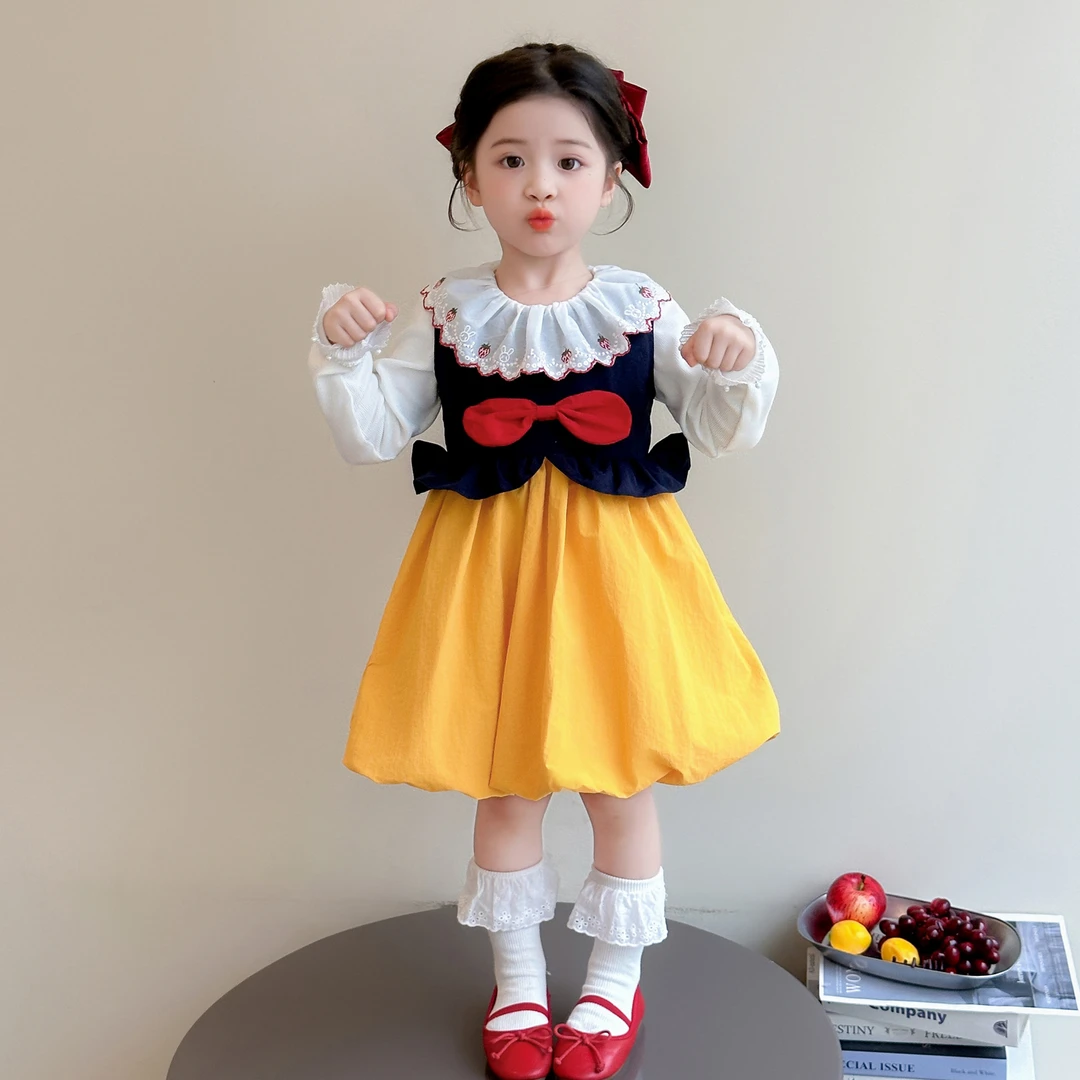 女童连衣裙春秋季2025新款儿童洋气白雪公主裙子宝宝秋装公主裙潮