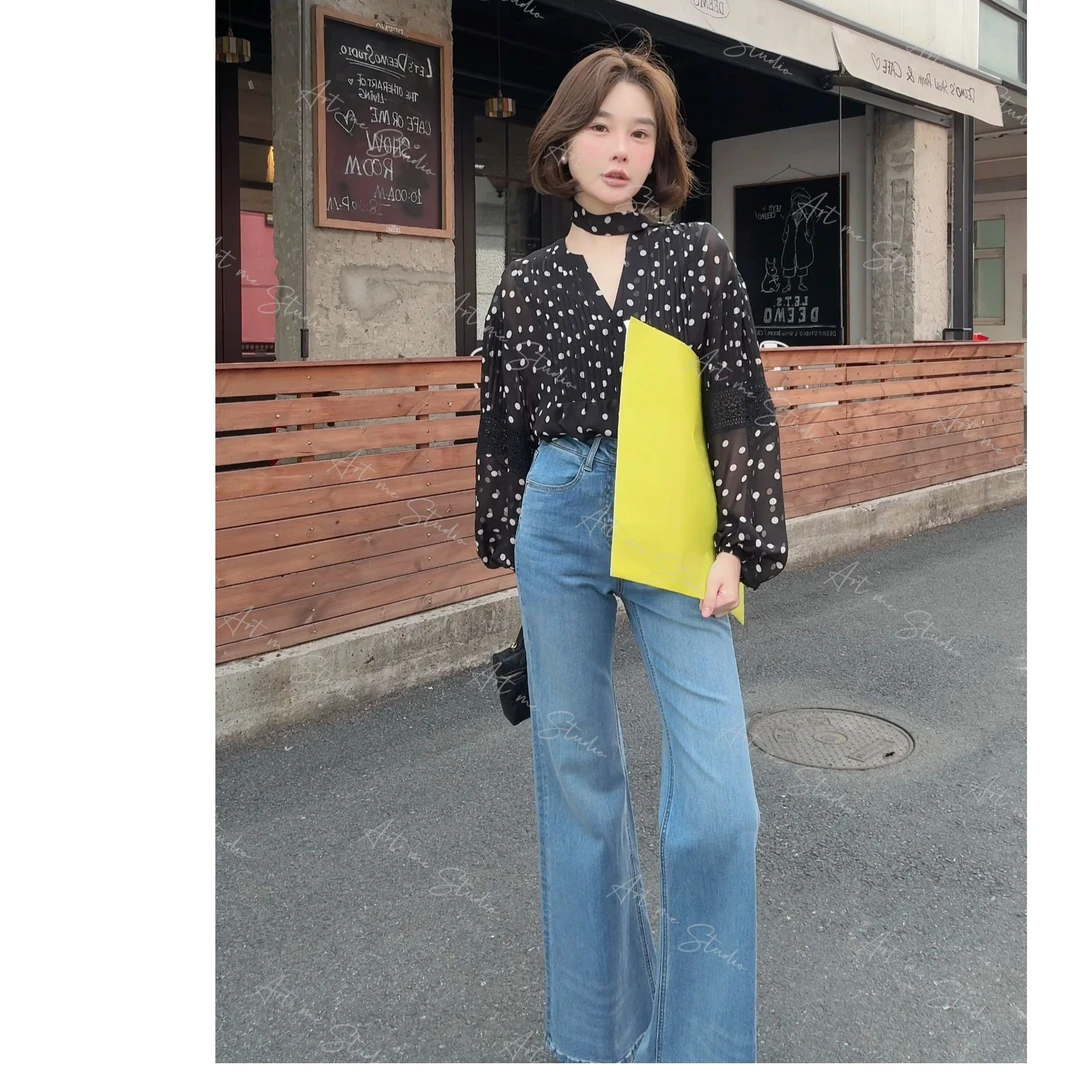 【ART ME】两米腿精爆吸回头率老粉必入超软微喇蓝牛仔裤w24283