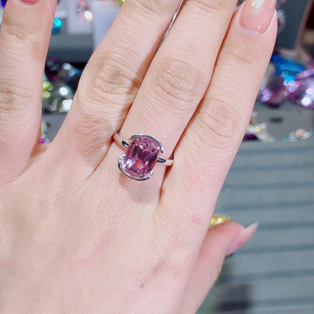 ****C银S925镶嵌戒指锂辉石戒指