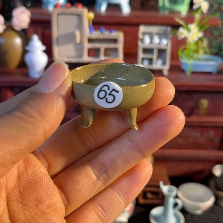 摆件微陶老王迷你花瓶