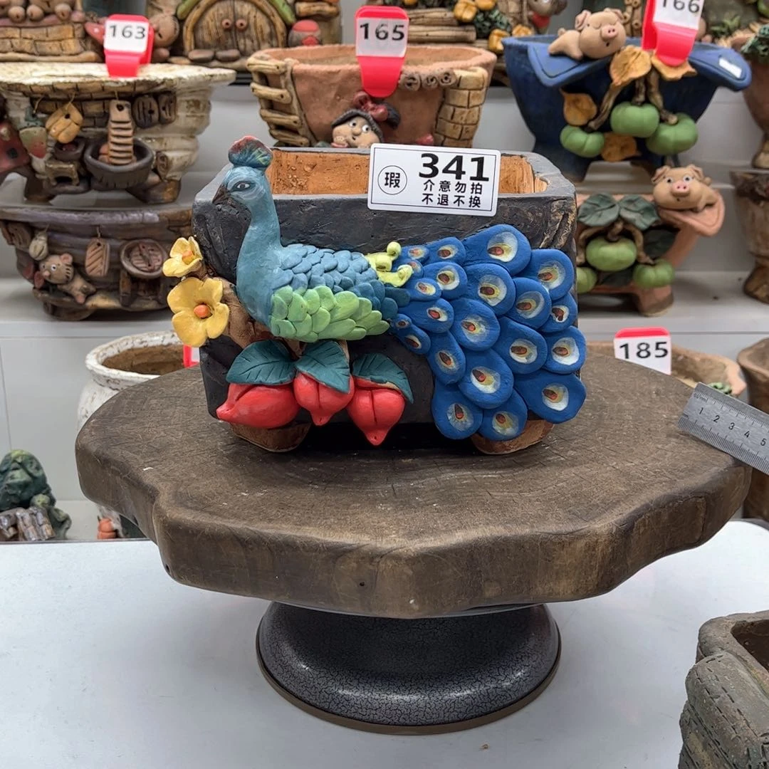 红陶小*花盆341瑕疵小五