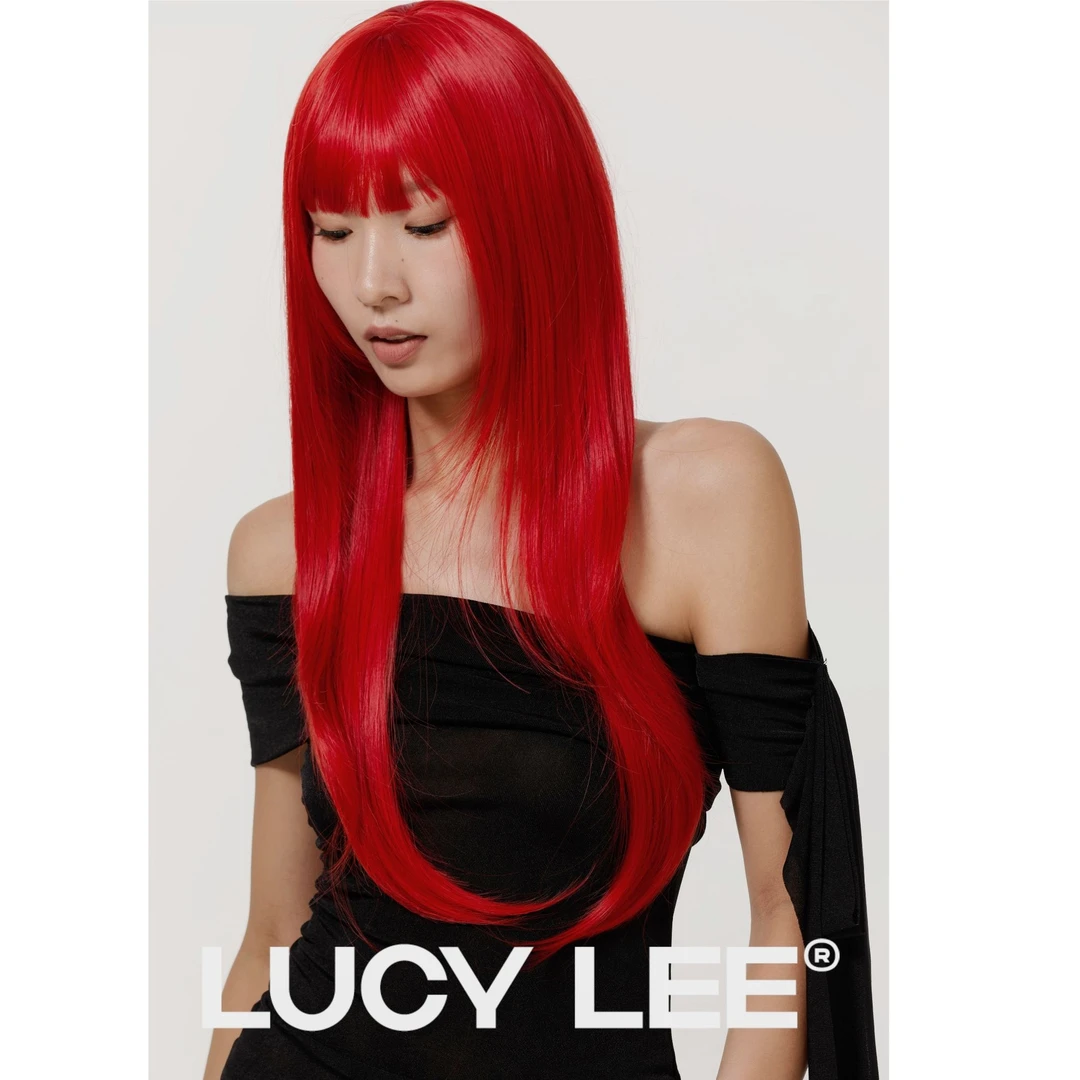 LUCYLEE【免修剪免发网假发-红发吉赛尔】精修刘海红色假发头套女款