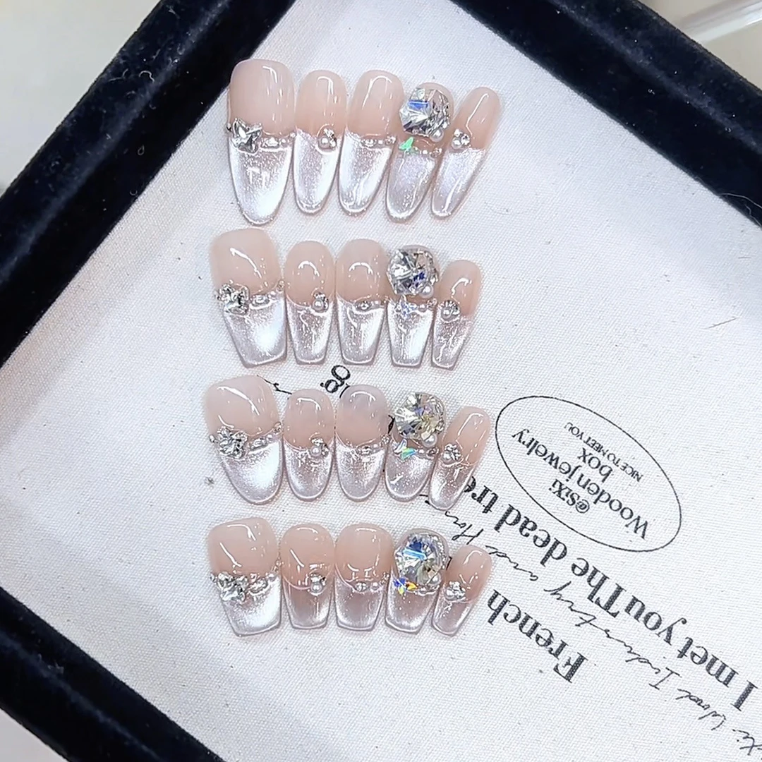 3000 NAIL “闪耀星河”设计师高定原创纯手工高级感猫眼显白穿戴甲