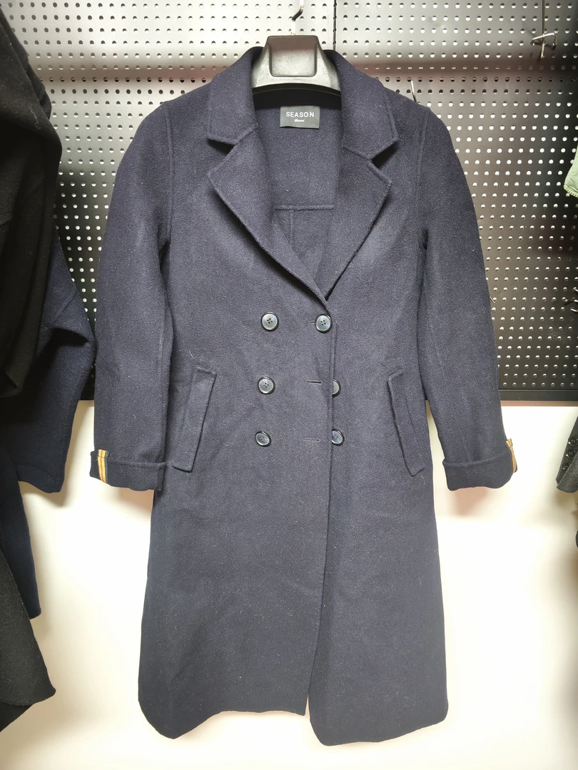 秋冬中长款宽松加厚双面大衣女时尚百搭气质款