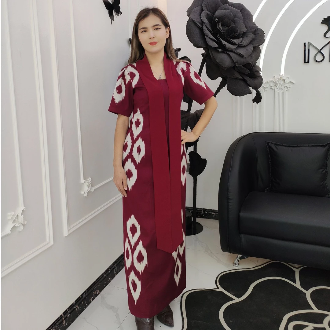 和田艾德莱斯裙子女士